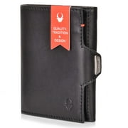 DONBOLSO Nappa Black Wallet NextGen I Slim Trifold Purse w/o Coin Pocket & RFID Protection