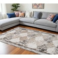 thumbnail image 5 of HomeRoots 559006 7 x 10 ft. Abstract Distressed Rectangle Area Rug, Cream & Brown, 5 of 7