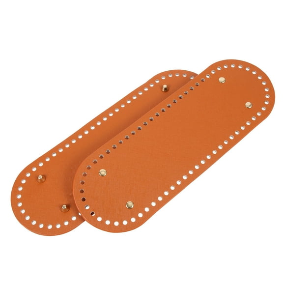 QIFULL 2Pcs Brown PU Bag Shaping Base for Handmade Crochet and Knitting Bags