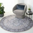 thumbnail image 3 of SAFAVIEH Tucson Beulah Traditional Machine Washable Area Rug, 6' x 6' Round, Beige/Grey, 3 of 9