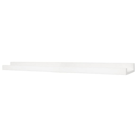 Kiera Grace Edge Picture Frame Floating Ledge, 36 x 4 inches, White, Floating Shelf