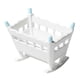 thumbnail image 1 of 2026 1:12 Scale Dollhouse Cradle Furniture Miniature Kids Play Toys White Pink, 1 of 5