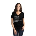 thumbnail image 2 of Wake Up Hug Dog Have An Awesome Day Repeat Women's Fashion Relaxed V-Neck T-Shirt Tee Heather Black, 2 of 5