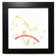 thumbnail image 1 of Cadre Photo Carré Noir Motif Fleurs Géométriques Sakura Blanc pour Mur Ou Table, 1 of 3