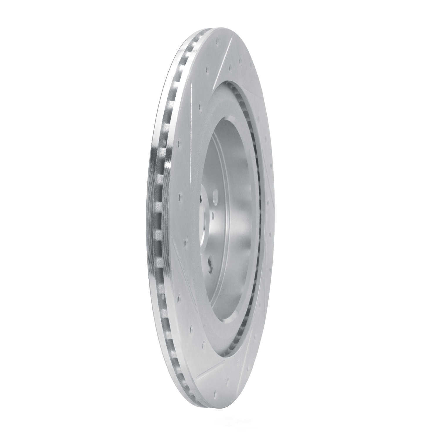 Dynamic Friction Company 631-76159L DFC Brake Rotor - Drilled And Slotted - Silver