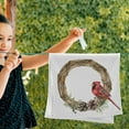 thumbnail image 6 of Xmas Bird Nut Wreath Hand Towels 2 PCS, Kitchen Towel Ultra Soft and Highly Absorbent,Decorative Fingertip Face Towel for Bathroom Hotel, 28.3"x14.4", 6 of 6