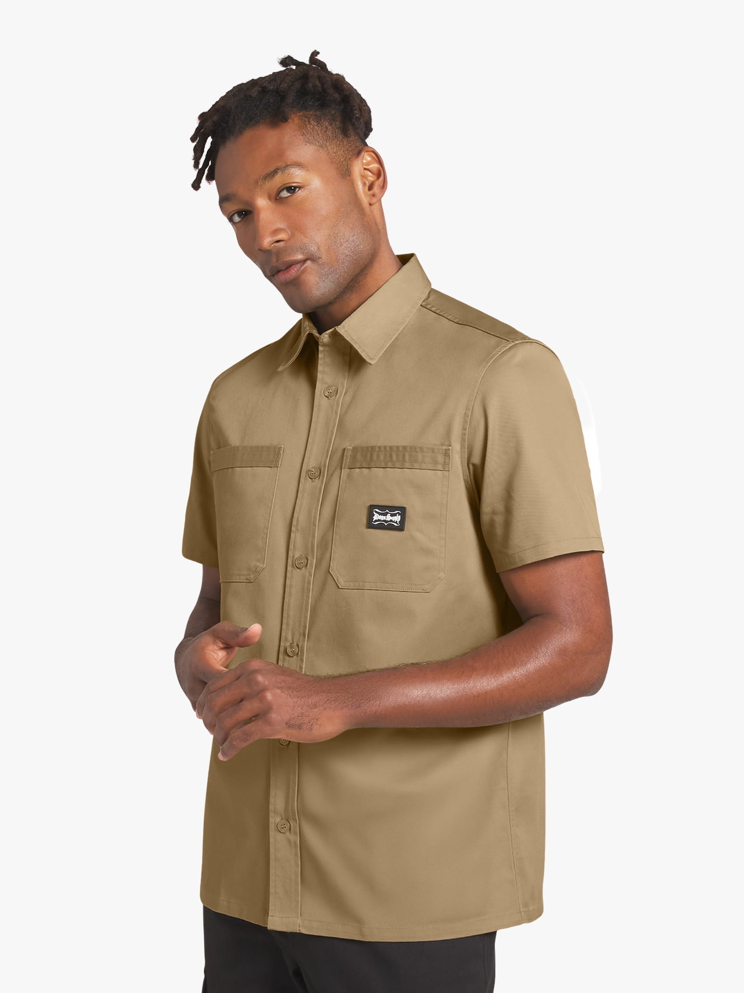 Dogg Supply by Snoop Dogg All-Gender Men's and Women's Twill Work Shirt, Sizes XS-3XL