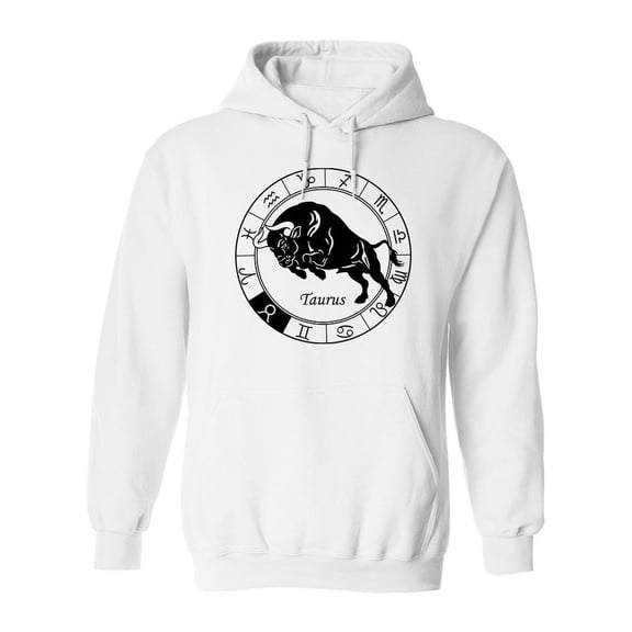 Taurus-zodiac Sign Hoodie Men -Image by Shutterstock, Male Medium