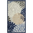 thumbnail image 2 of Nourison Aloha Indoor/Outdoor Blue/Multicolor 3' x 5' Area Rug, (3x5), 2 of 8