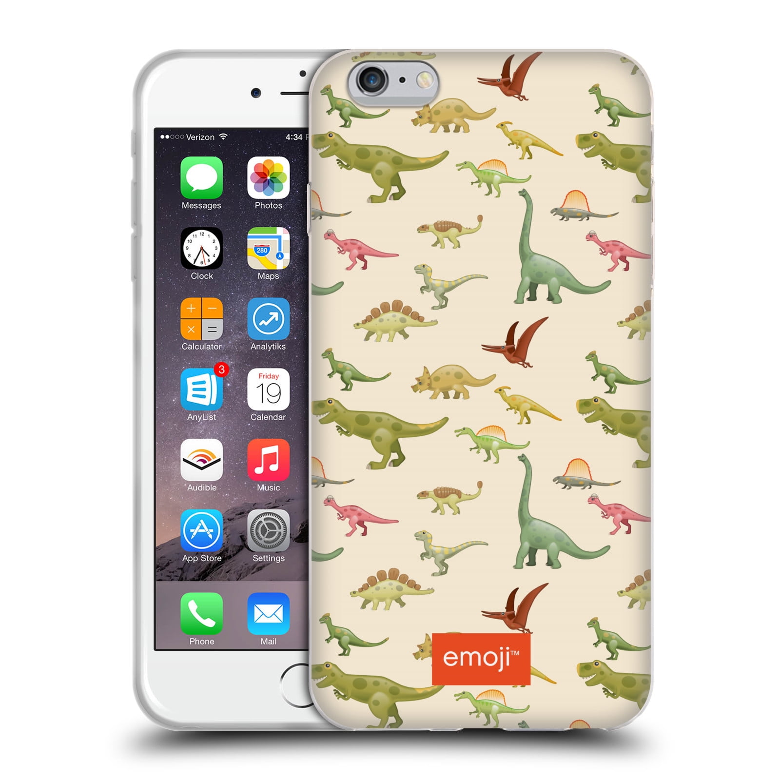 OFFICIAL EMOJI DINOSAURS SOFT GEL CASE FOR APPLE IPHONE PHONES