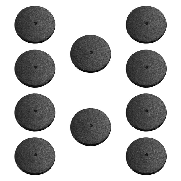 Bases para modelos de figuras, expositoras, negras, para juegos de mesa, con textura circular en miniatura. 10 piezas
