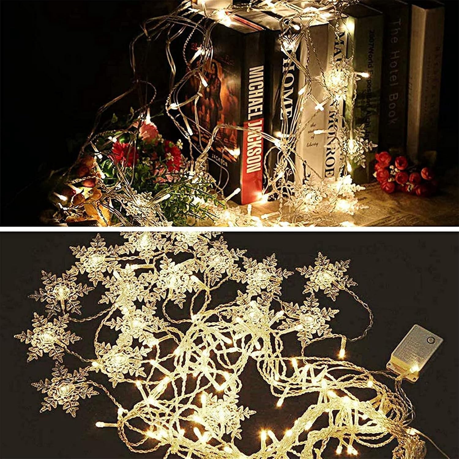 Christmas Curtain Lights, Plug in Fairy Curtain Lights Outdoor, 8 Modes Fairy Lights 11.5ft 96 LED String Lights for Bedroom Backdrop Wedding Party Xmas Indoor Decor (Warm White)