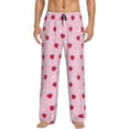 thumbnail image 2 of Goofa Strawberry And Heart Printed Soft Pajama Pants for Men, Wide Leg Comfy Casual Lounge Yoga Pants-Large, 2 of 9