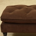 thumbnail image 3 of Cordoba Royal Design Chocolate Brown Ottoman Footstool, 3 of 4