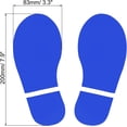 thumbnail image 2 of PATIKIL 8x3.3" Footprint Sticker, 4 Pairs PVC Shoes Floor Decal Sign for Class Decor Stair Guide, Blue, 2 of 6