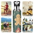 thumbnail image 7 of Yayeee 20oz Insulated Water Bottle Double Wall Stainless Steel with Flip Straw Lid, Brown Christmas Gingerbread, 7 of 7