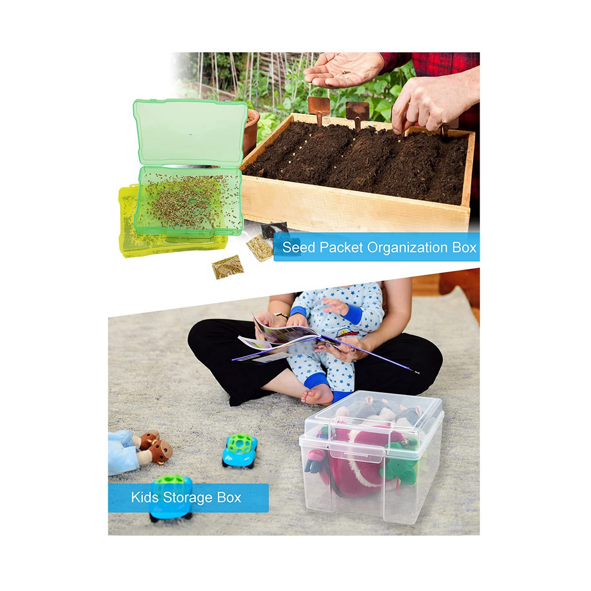 5X7 Inch Photo Storage Box Photo Organizer Picture Storage Containers Multicolor Plastic Photo Craft Keeper Case