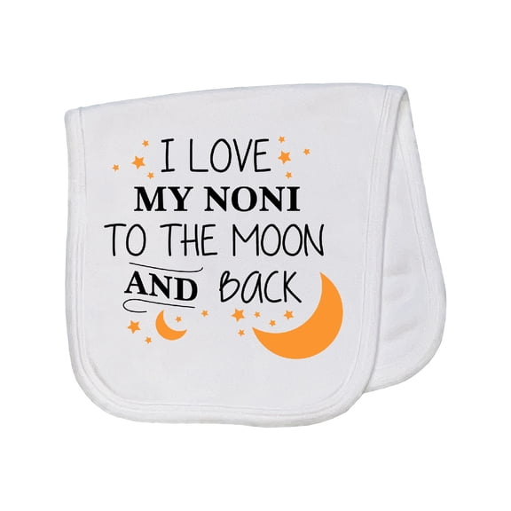 Inktastic I Love My Noni to the Moon and Back Baby Burp Cloth