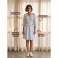 thumbnail image 3 of Blue White Wrap Dress, 3 of 5
