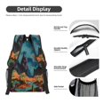 thumbnail image 4 of Rateoe Galactic Jungle Dinosaurs Pattern Durable Student Backpack Laptop Bag- Ergonomic Design, Waterproof Twill Fabric - Ideal for School, Travel, and Outdoor Activities-One Size, 4 of 6