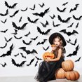 thumbnail image 3 of 60pcs Halloween Party 3D Bat Decals Halloween Theme Scene DIY Bat Stickers, 3 of 8