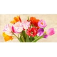thumbnail image 2 of Villa, Luca 24x14 White Modern Wood Framed Museum Art Print Titled - Tulips in Spring, 2 of 4