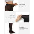 thumbnail image 4 of 2 Pairs Women's Soft Opaque Control Top Tights, Durability Tights, Rip Resistant Pantyhose, 4 of 6