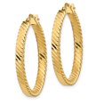 thumbnail image 2 of 14k Yellow Gold Large 3mm Hoop Earrings Round, 2 of 8