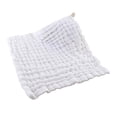 thumbnail image 4 of Toalla de mano de gasa de 6 capas para bebés, baberos, paño de lavado, pañuelo de alimentación blanco, 4 of 7