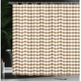 thumbnail image 3 of Ambesonne Checkered Shower Curtain, Gingham Check Classic Art, 69"Wx84"L, Dark Sand, 3 of 4