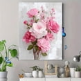 thumbnail image 4 of Qisvanset Pink Roses Floral Canvas Wall Art 15.75x11.81 Inches, 4 of 8