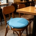 thumbnail image 3 of 12 Inch Round Outdoor Cushions for Patio Furniture - Thick Waterproof & Fade-Resistant Chair Cushion with Ties, Non-Slip Circle Seat Pads for Kitchen Dining Chairs, Light Blue, 3 of 5