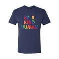 thumbnail image 2 of Wild Bobby, Be A Kind Human Positive Inspirational Slogan Inspirational/Christian Men Premium Tri Blend Tee, Vintage Navy, Large, 2 of 6