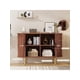 thumbnail image 2 of 47-pulgada mid-century moderno home sideboard buffet gabinete con sliding doors - ideal para para kitchen, sala de estar, y entrada almacenamiento, 2 of 9
