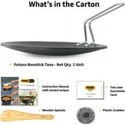 Hawkins Futura Non-Stick Concave Tava Griddle 10 in with Steel Handle