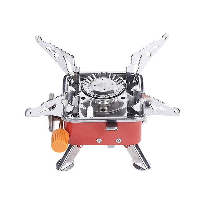 TIELUTT Windproof Foldable Stove Burner Camping Stove Portable Mini Outdoor Folding Metal Camping Stove Windproof Scouting Gear Camping and Pans Set Camping Cookware Large Hiking Tents for 3 Person G