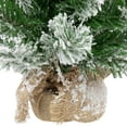 thumbnail image 6 of Northlight 1.8 FT Flocked Pine Full Artificial Christmas Tree in Burlap Base - Unlit, 6 of 6