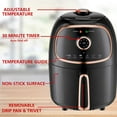 thumbnail image 6 of Brentwood Appliances AF-202BKC 2 Quart Small Air Fryer Copper with Timer and Temp Control, 6 of 7