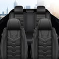 thumbnail image 6 of DIKSOAKR 2 Front Car Seat Covers Fit for Dodge Dart 2013-2016 Faux Leather Seat Cushion with Lumbar Support Airbag Compatible Automotive Interior Accessories (Black), 6 of 7