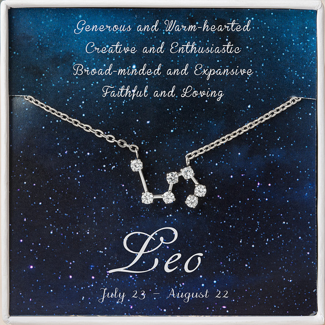 Zodiac Necklace - Cancer Zodiac - Leo 
