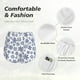 thumbnail image 4 of Balery Dark Blue Snowflakes Pantalones cortos deportivos para mujer con forro y dos bolsillos, elásticos, para entrenamiento, gimnasio, yoga-Large, 4 of 7
