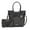 Charcoal Gray, variant on MKF Collection Iris Vegan Leather Women's Tote Bag, Classy Shoulder Purse Handbag & Wristlet 2 pcs by Mia K - Taupe