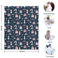 thumbnail image 4 of Dark Blue Little Princess Pattern Blanket,Comfortable Soft Lamb Wool Throw Blanket,All Season,Warm Lightweight Blankets for Sofa Bed Couch Living Room Chair,30"x40", 4 of 4