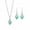 D, variant on vnanda Ethnic Style Necklace Earrings Set 2pcs/set Ethnic Style Faux Turquoise Necklace Earrings Set Women's Shining Rhinestones Inlaid Pendant Jewelry