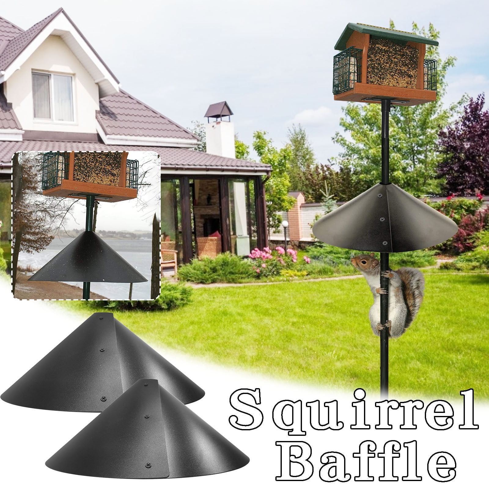 jsaierl 2023 New Squirrel Proof Baffle For Protecting Outside Pole Bird