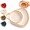 White, variant on Soup and Sandwich Plate Combo, Ceramic Divided Bowl with Side Compartment, for Breakfast Salad Snacks Bread Cookies, Home Kitchen Restaurant