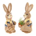 thumbnail image 1 of Adorno de Conejo de paja 35cm Baoblaze Conejo de Pascua Decoración de animales de pie amarilla, 1 of 8