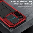 thumbnail image 4 of Galaxy S22 Plus 5G Case with Built-in Glass Screen Protector, Allytech Hard PC and Shockproof TPU Life Waterproof Slide Camera Lens Protective Kickstand Cover for Samsung Galaxy S22 Plus 2022, Red, 4 of 7