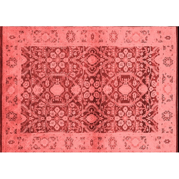 Ahgly Company Indoor Rectangle Oriental Red Industrial Area Rugs, 8' x 10'