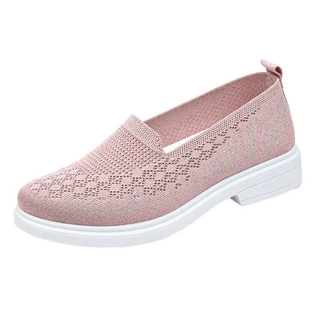 

WuYIZon Womens Athletic Walking Shoes - Running Shoes Workout Lightweight Breathable Slip On Sneakers Women Shoes Leisure Breathable Mesh Outdoor Fitness Running Sport Sneakers One Foot On Shoes